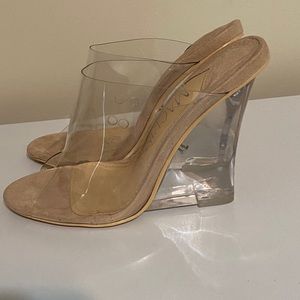 Mackin J clear wedge heel